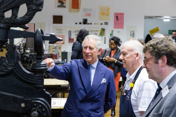 Prince Charles visiting St Bride Foundation